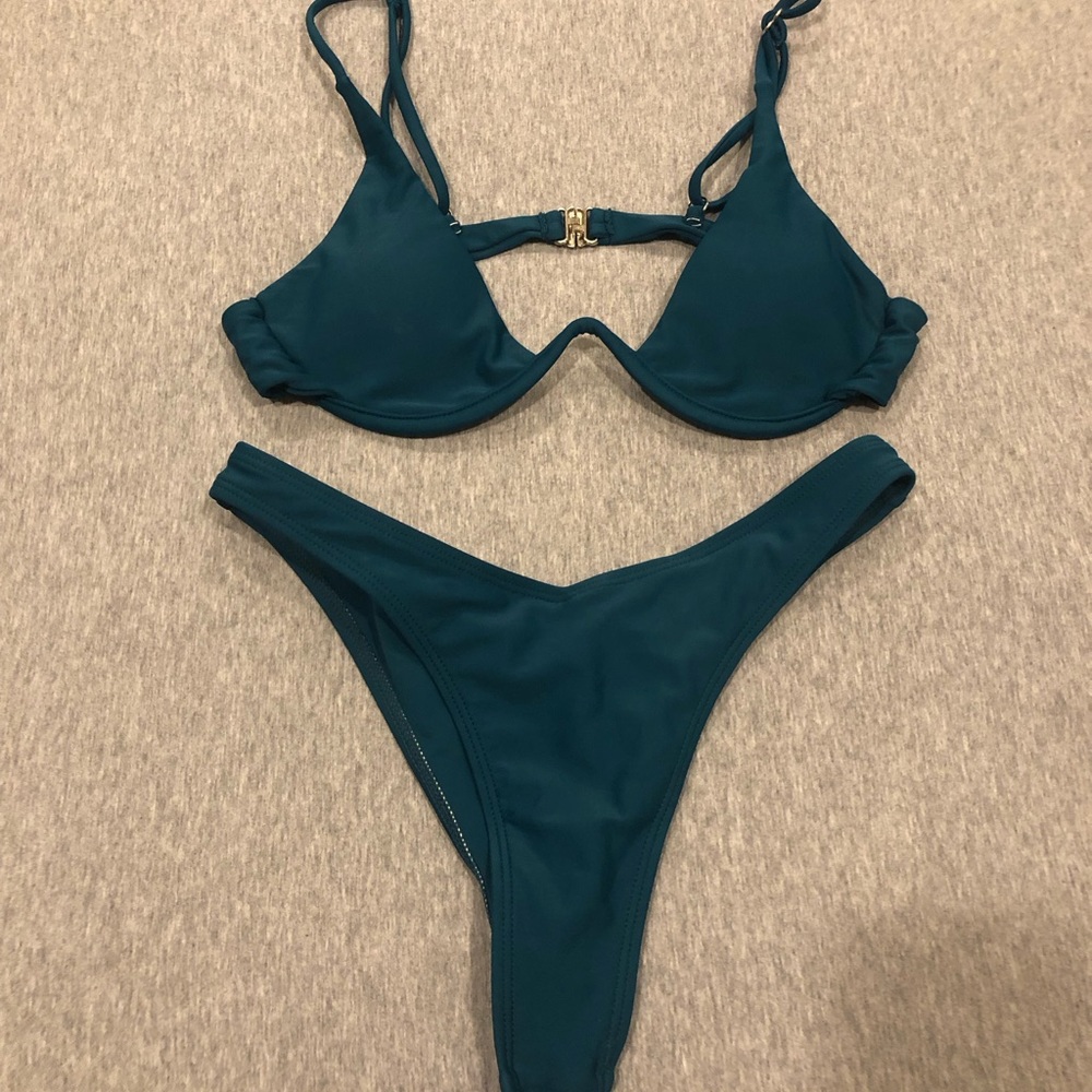 Shein Blue/ Green Jade Bikini - Picture 2 of 4